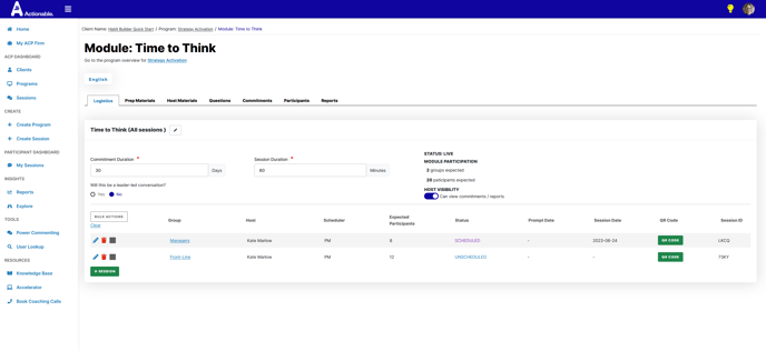 Logistics Tab