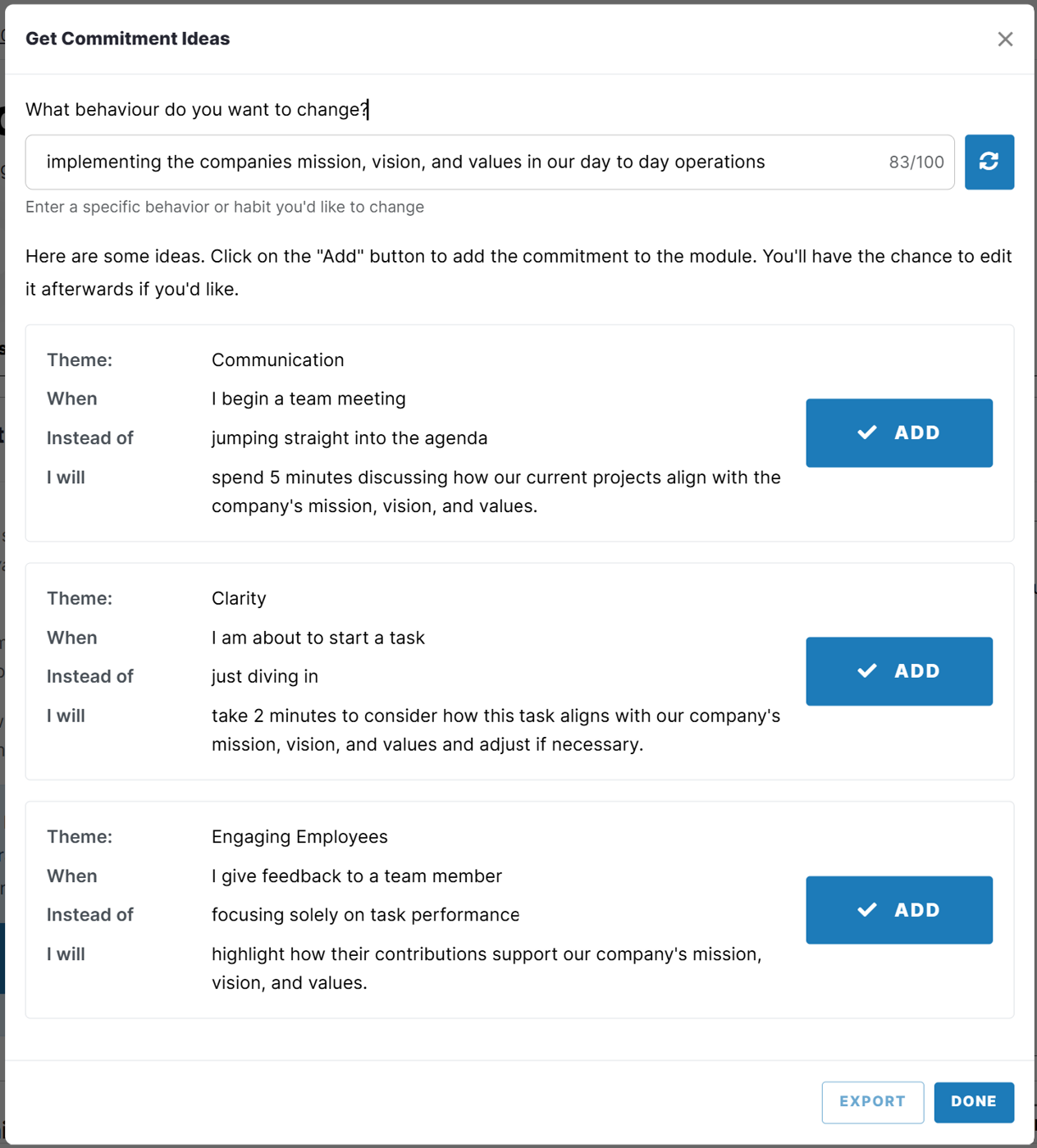 How Do I Use the Commitment Generator?