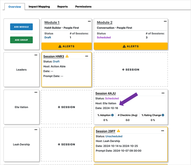 How Do I View the Status of Hosts Scheduling their Conversations?